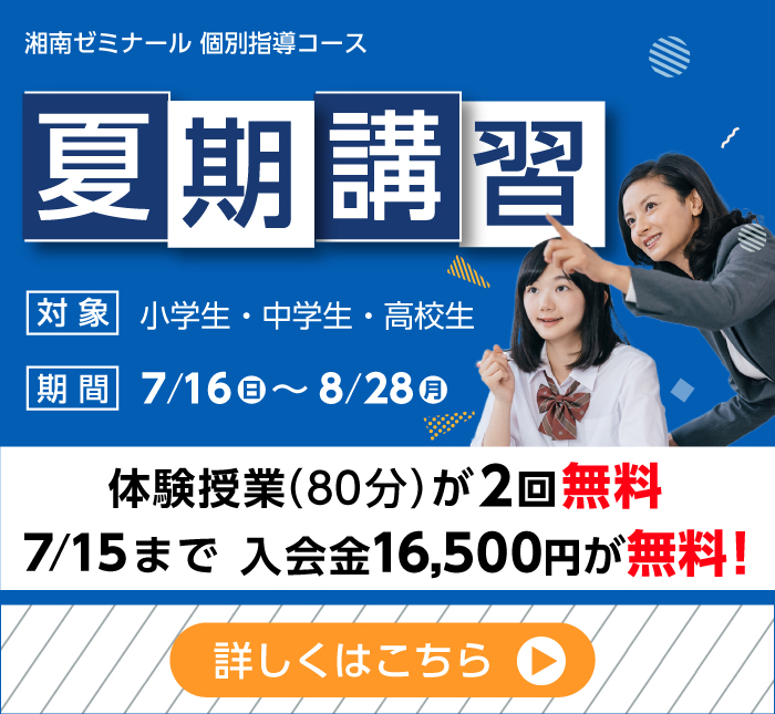 湘南ゼミナールの個別指導コース 夏期講習